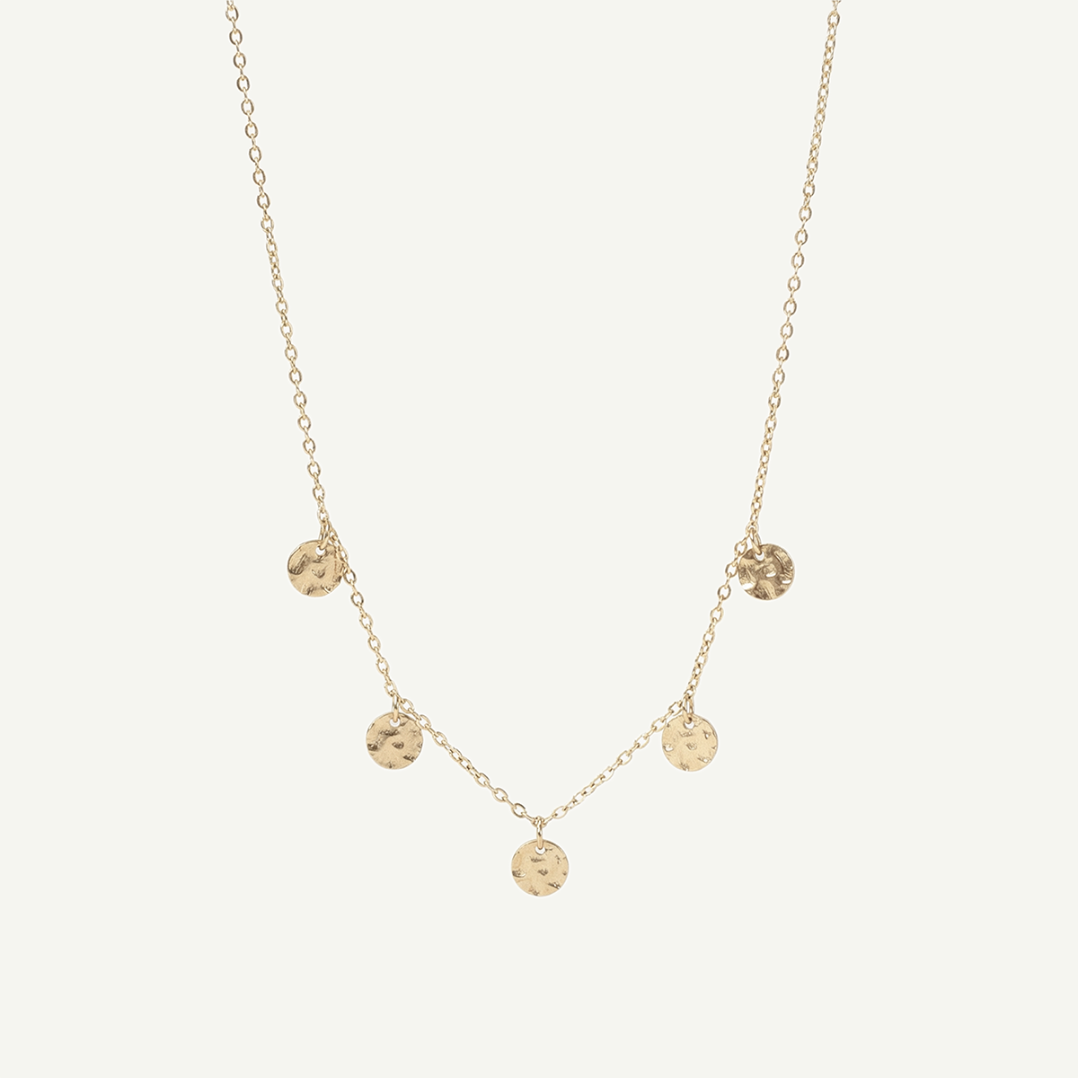 Kaile Disk Necklace, Gold