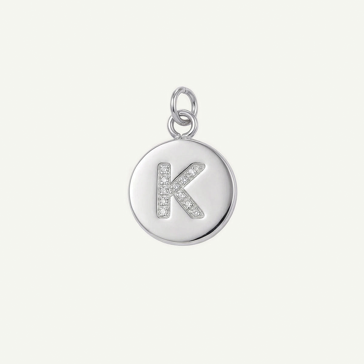 Circle Monogram in Diamond Letter Charm
