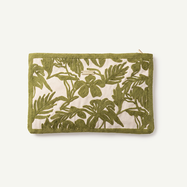 Māla Embroidered Large Clutch