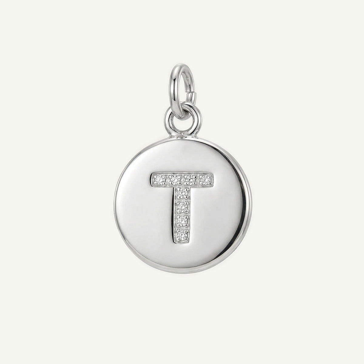 Circle Monogram in Diamond Letter Charm