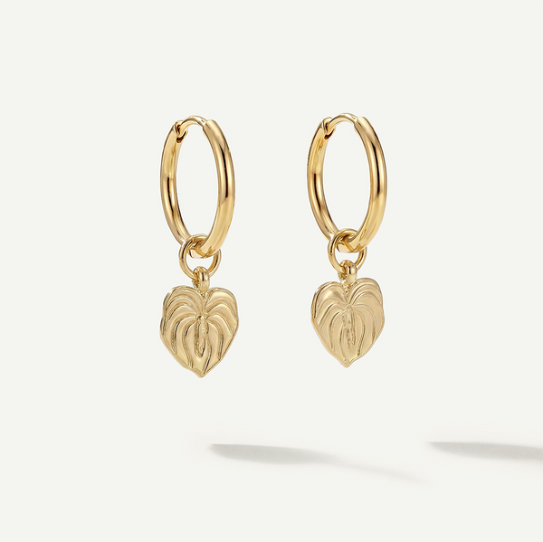 Anthurium Mini Hoops, Gold