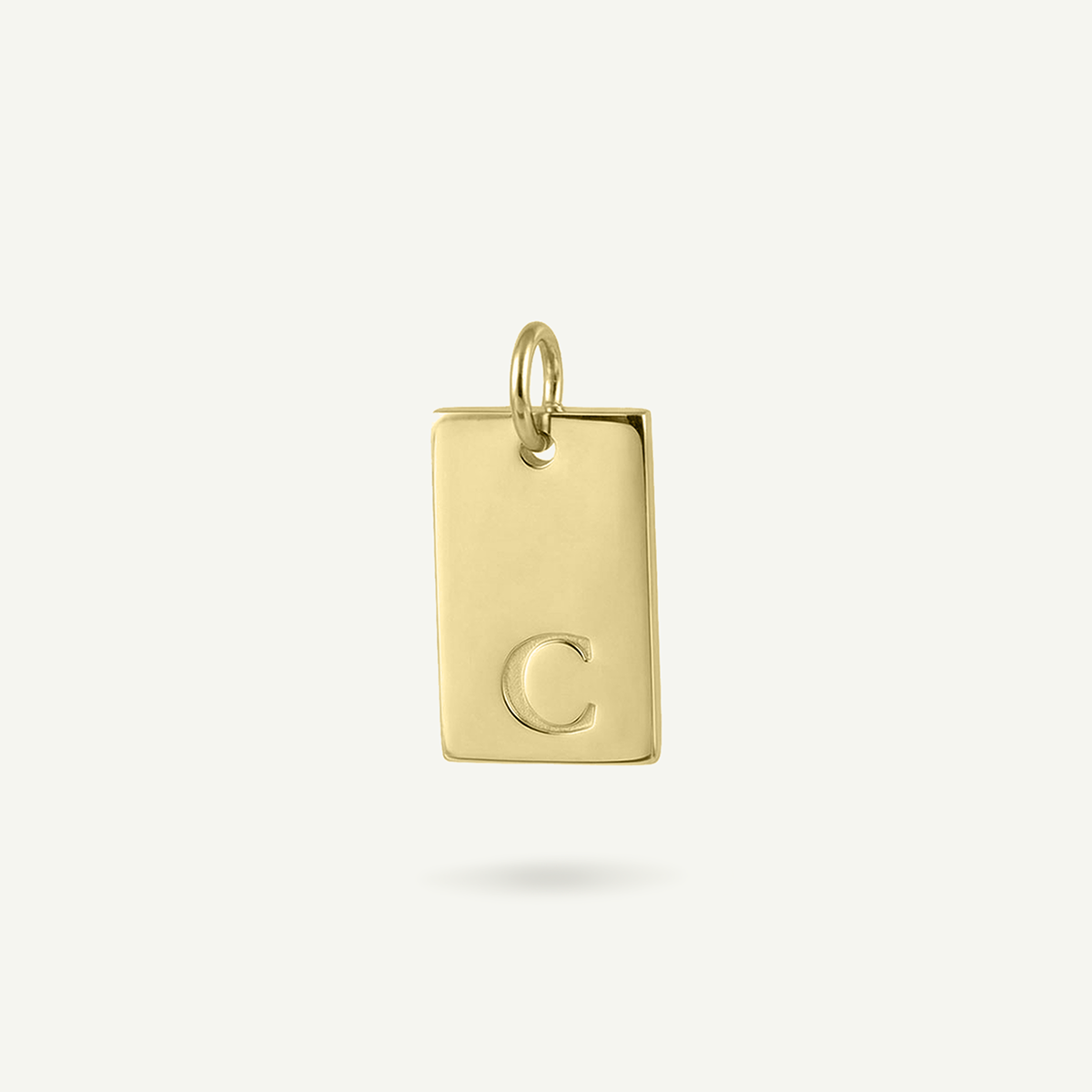 Rectangle #2 Monogram Letter Charm