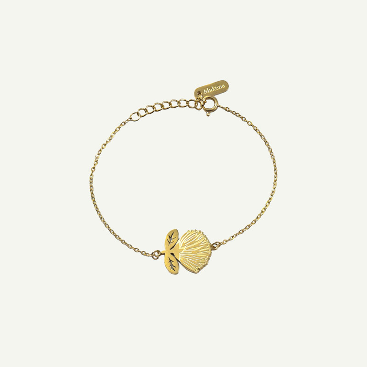 Small ‘Ōhi‘a Lehua Bracelet, Gold