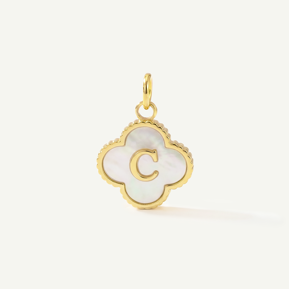 MOP Clove Monogram Letter Charm