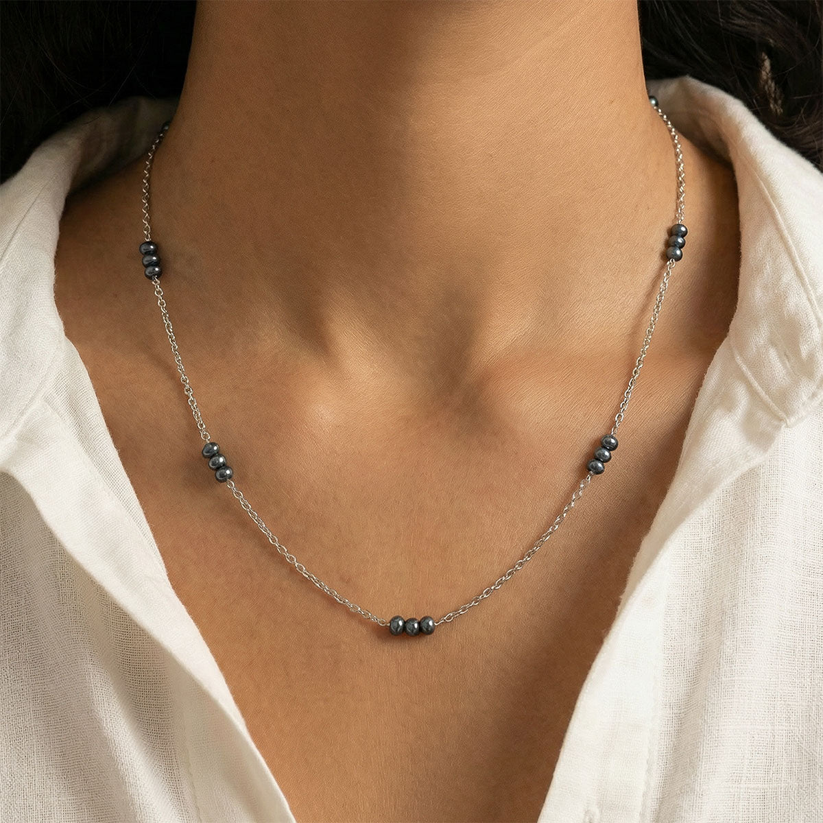 Lilia Dark Pearl Necklace