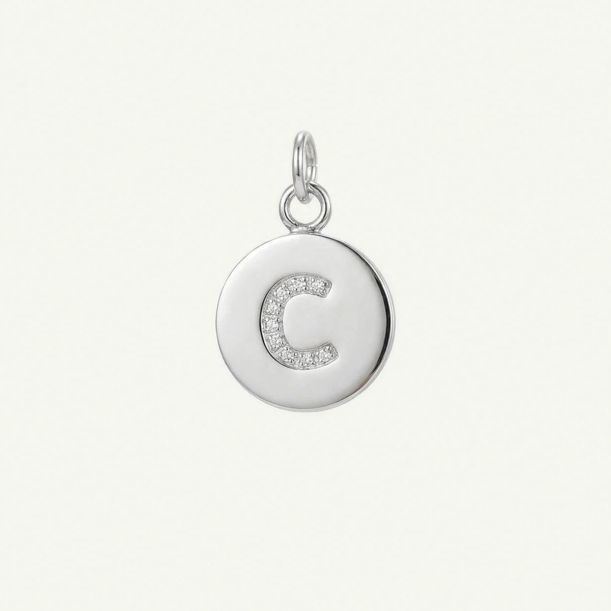 Circle Monogram in Diamond Letter Charm