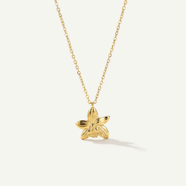 Orchid Necklace, Gold
