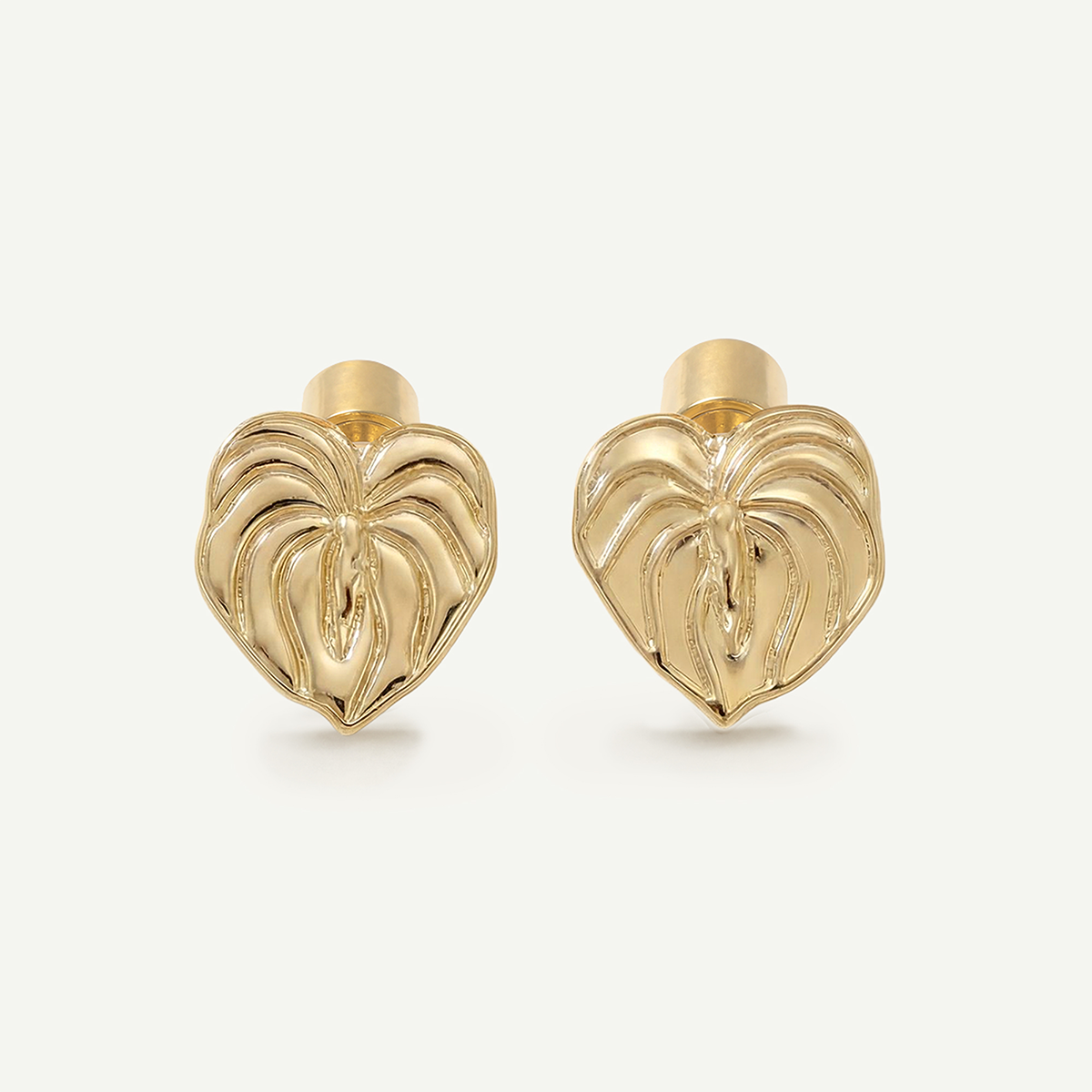 Anthurium Mini Studs, Gold