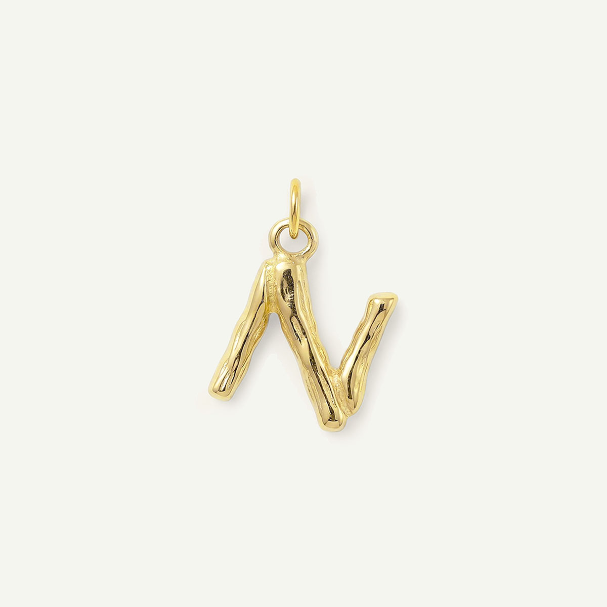 Bamboo Monogram Letter Charm