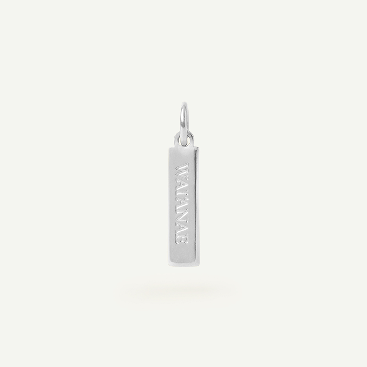 Wai'anae Rectangle Charm Silver