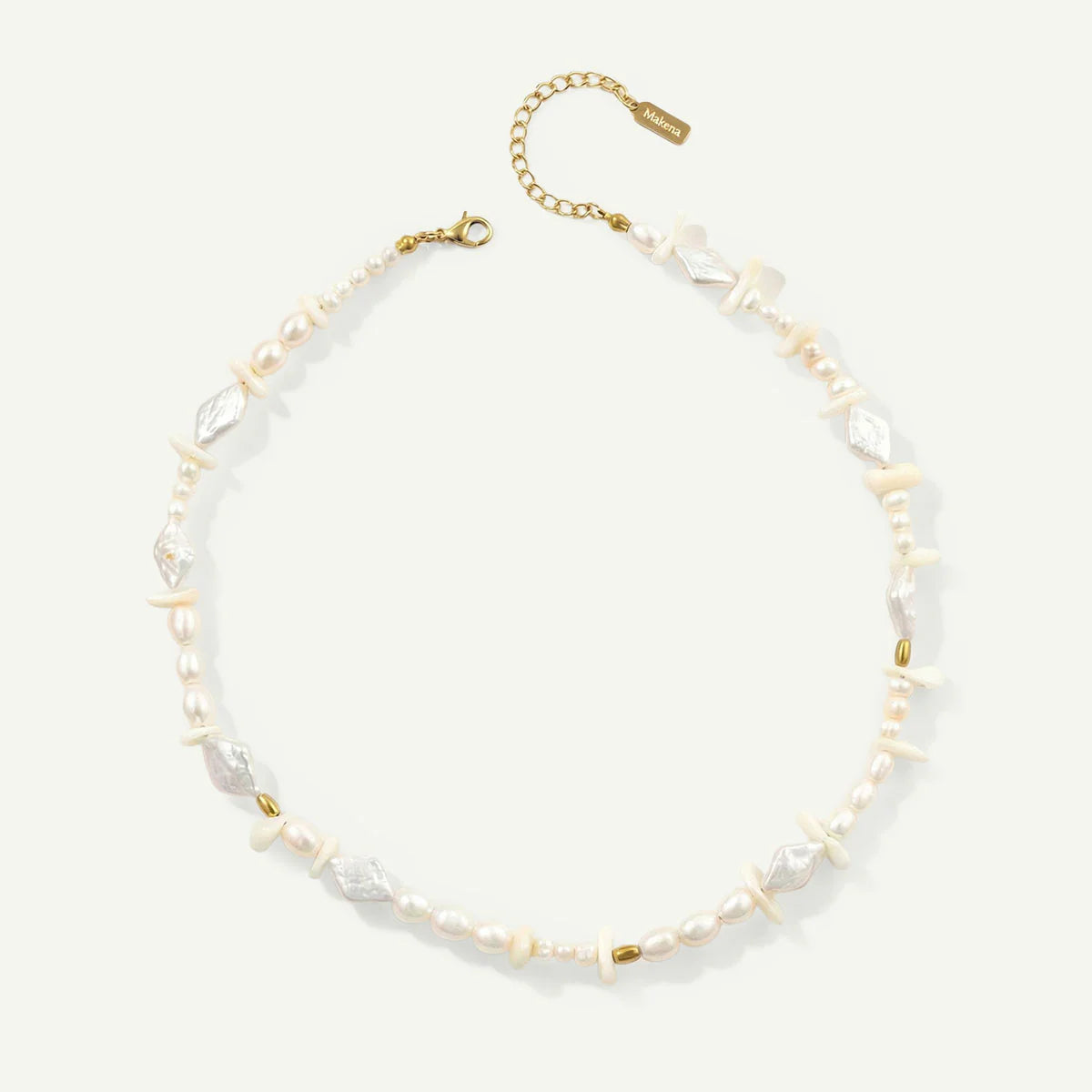 Alana Pearl Necklace, Gold