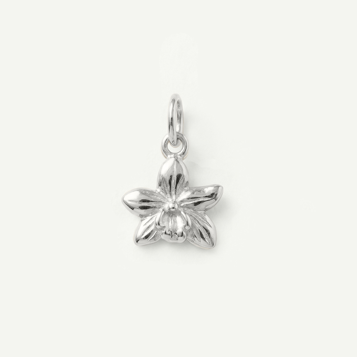 Orchid Mini Charm, Silver