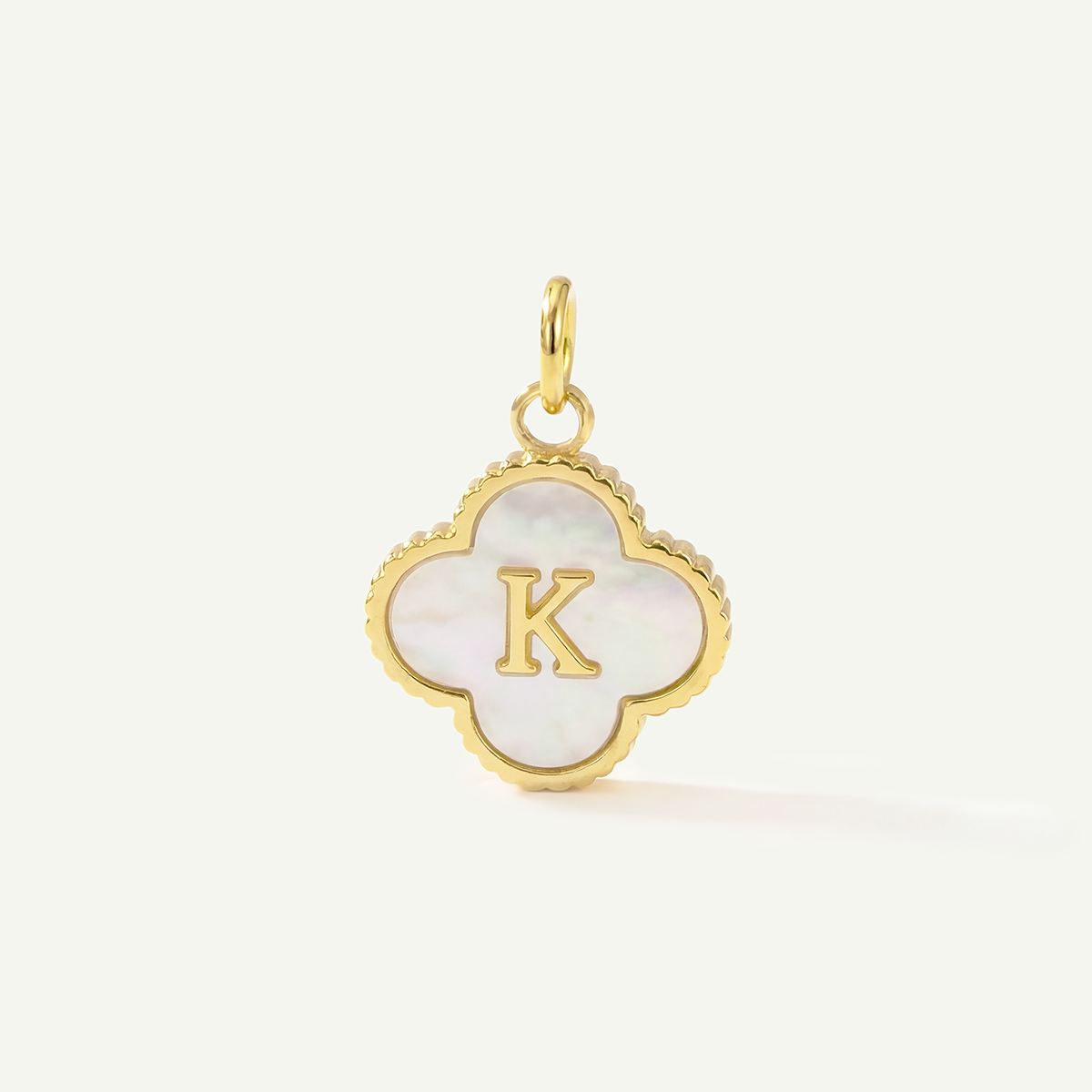 MOP Clove Monogram Letter Charm
