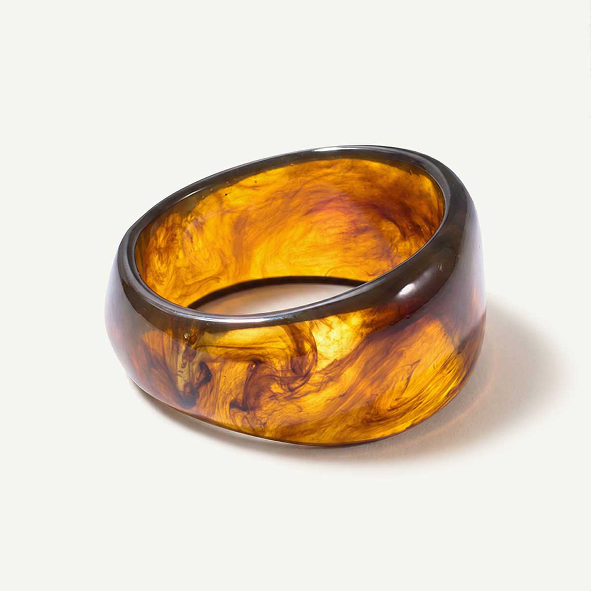 Large Dark Brown Resin Bangle