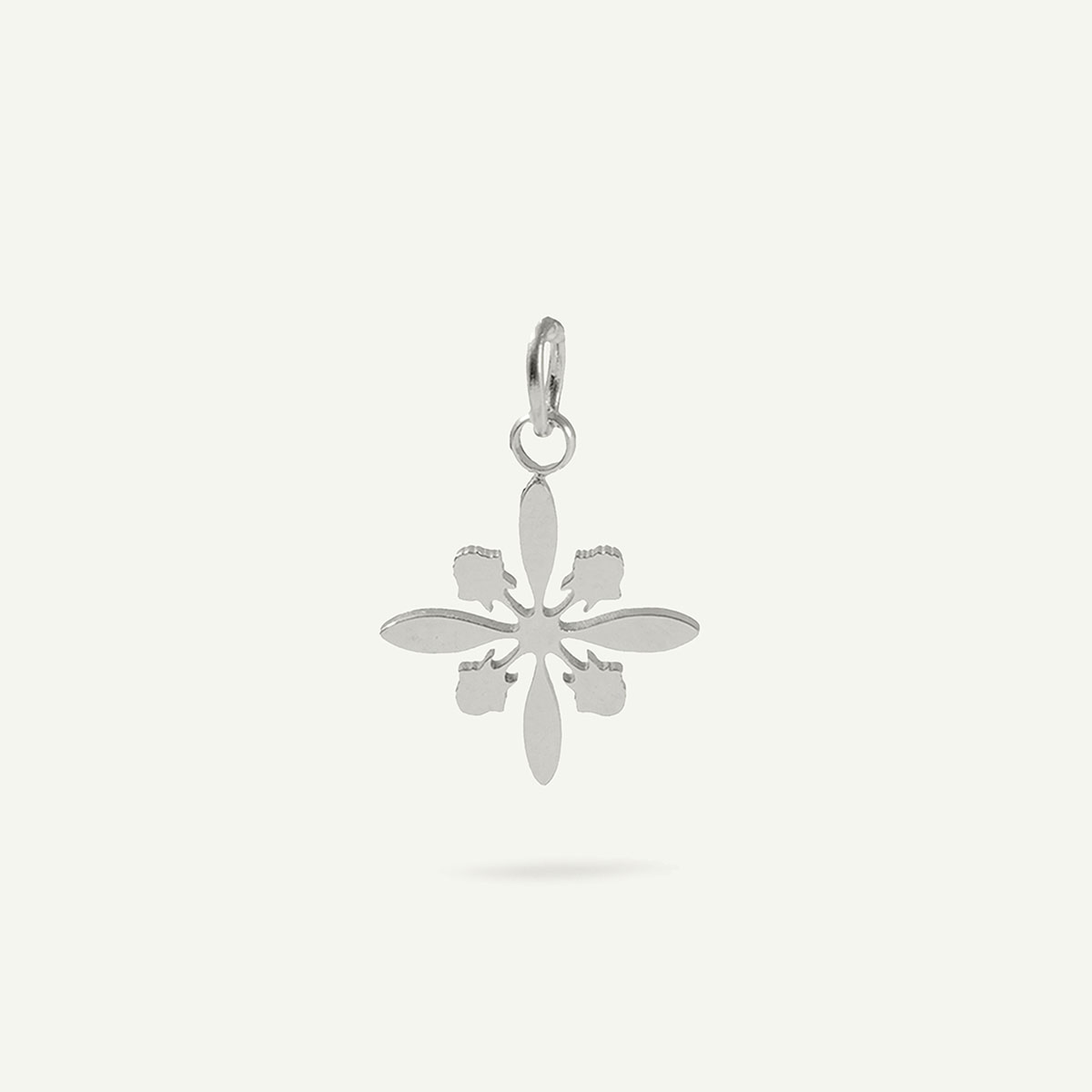 Protea Quilt Charm, Silver