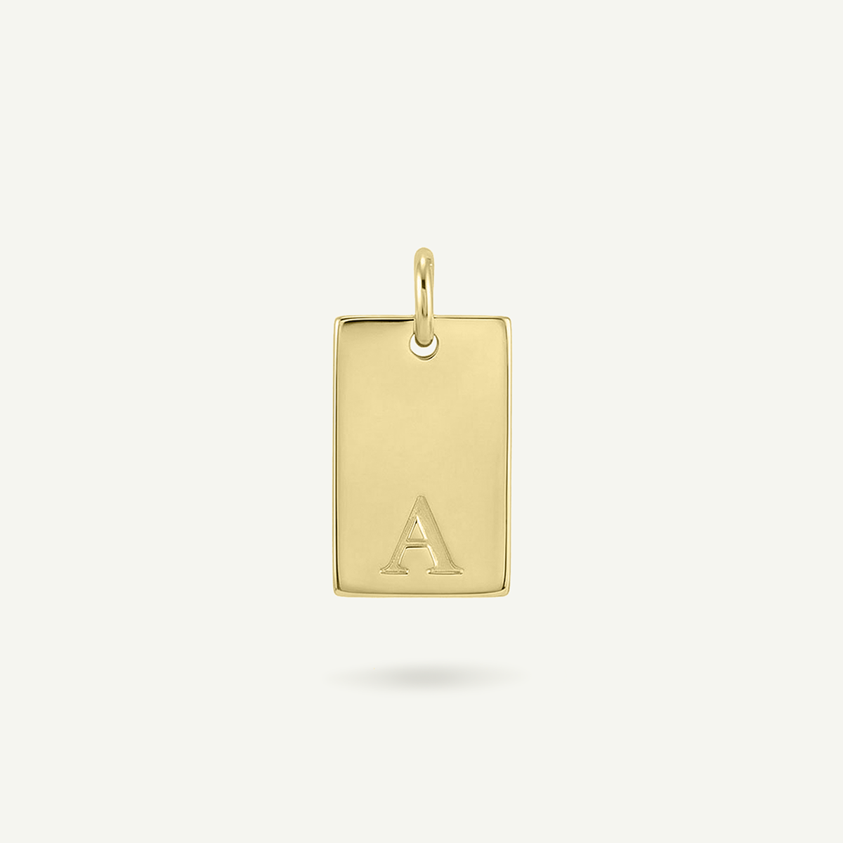 Rectangle #2 Monogram Letter Charm