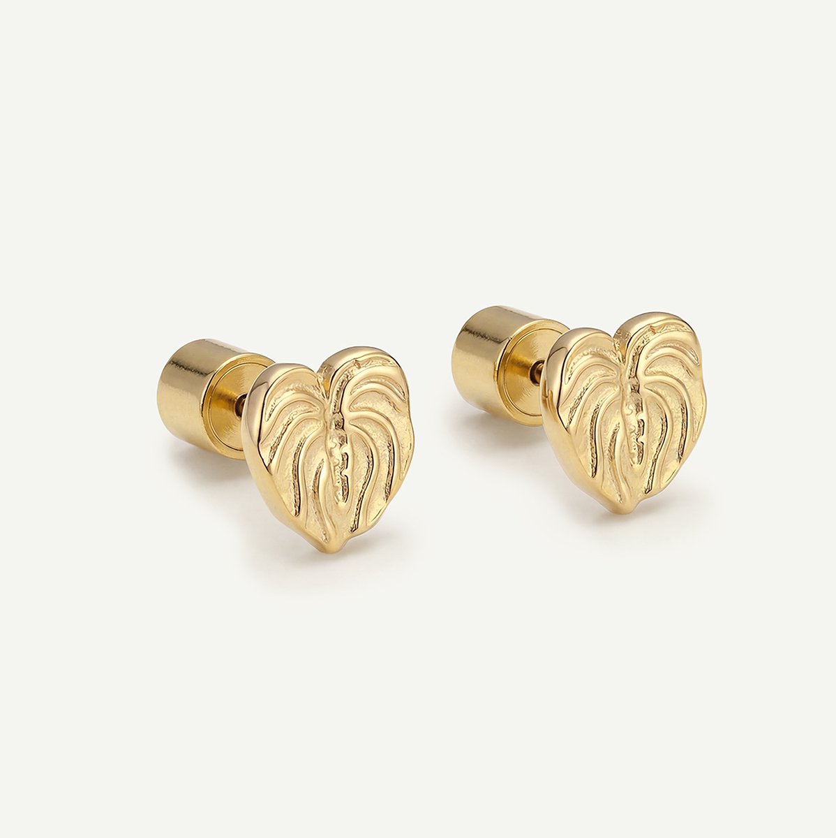 Anthurium Mini Studs, Gold