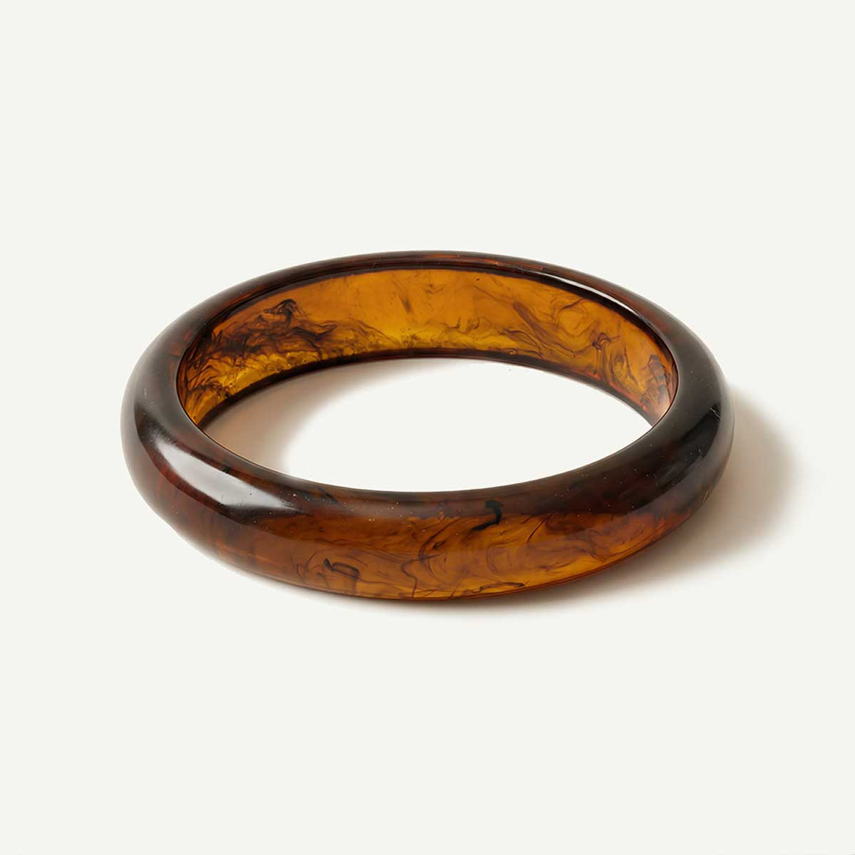 Medium Dark Brown Resin Bangle
