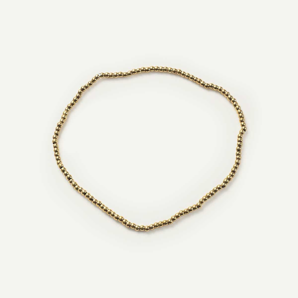 Bead Elastic Bracelet, Gold