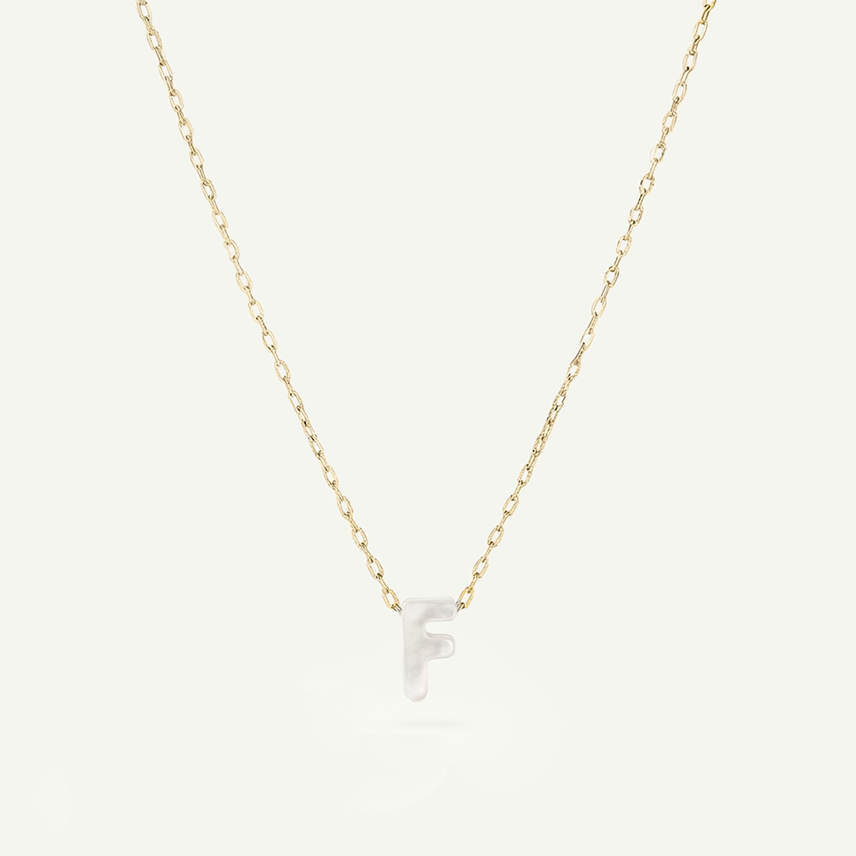 Monogram Mini Mother of Pearl Necklace