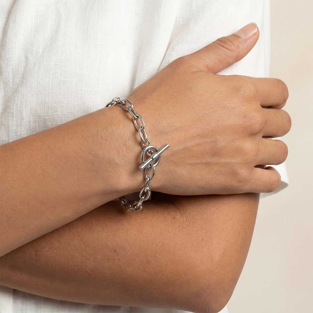 Toggle Clasp and Oval Chain Bracelet