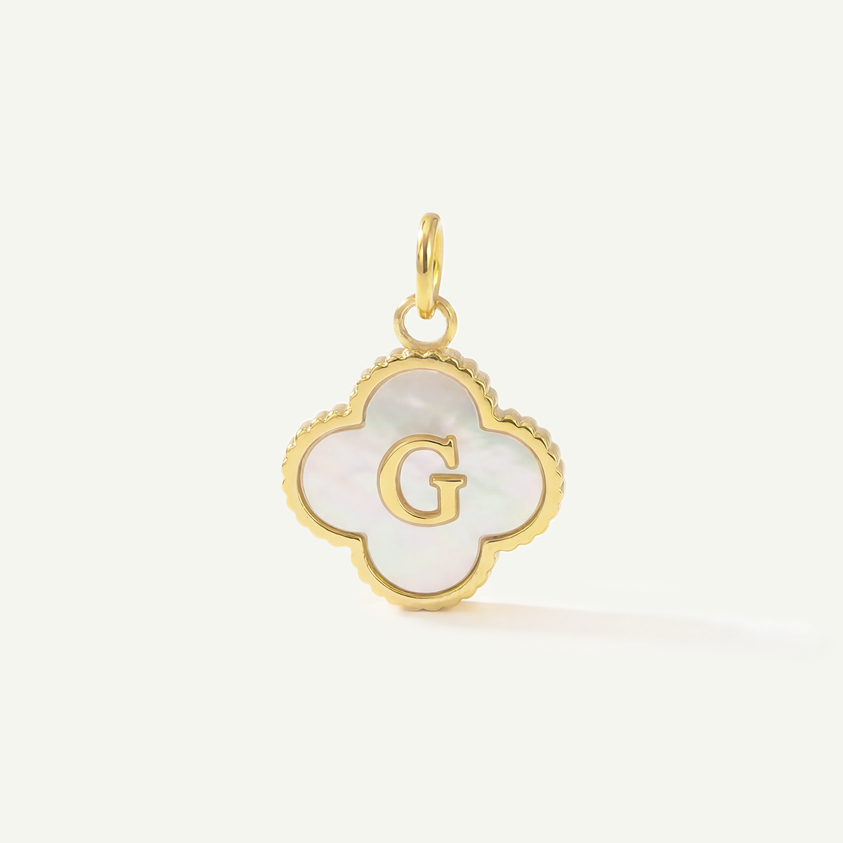 MOP Clove Monogram Letter Charm