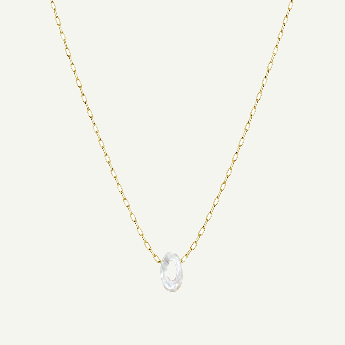 Monogram Mini Mother of Pearl Necklace
