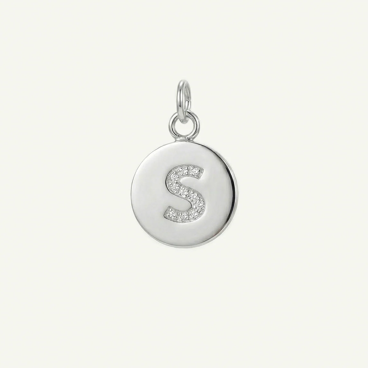 Circle Monogram in Diamond Letter Charm