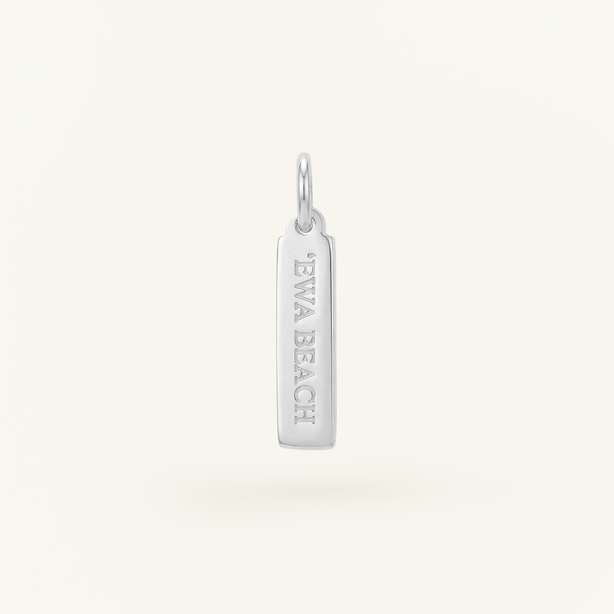 ‘Iwa Beach Rectangle Charm, Silver