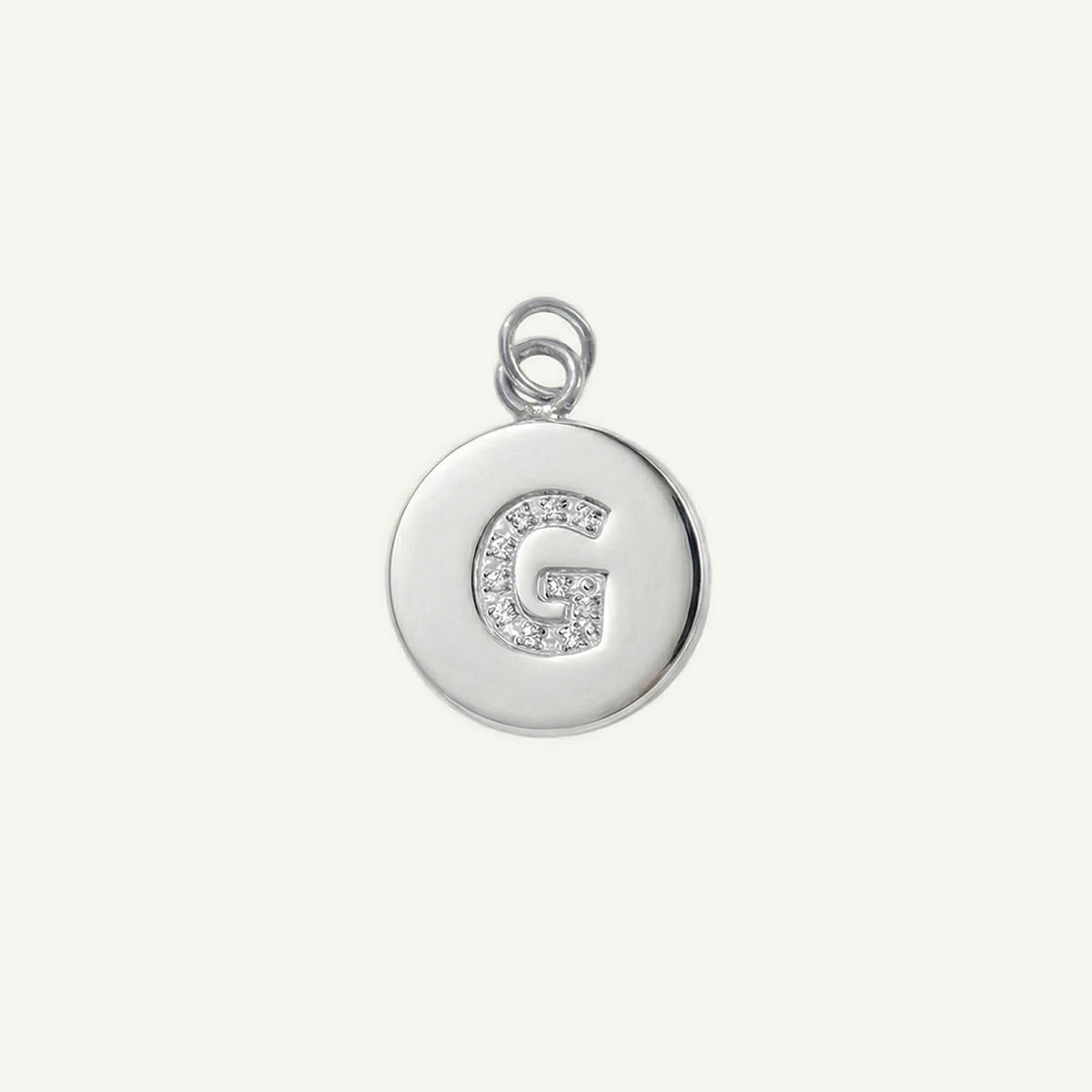 Circle Monogram in Diamond Letter Charm
