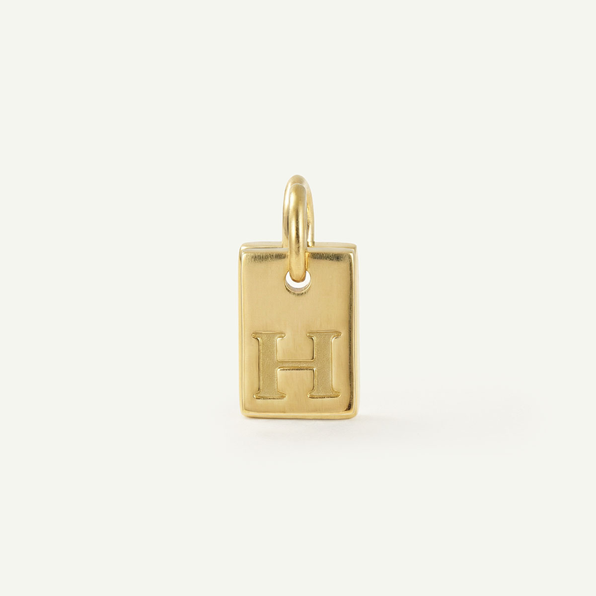Rectangle Monogram Letter Charm