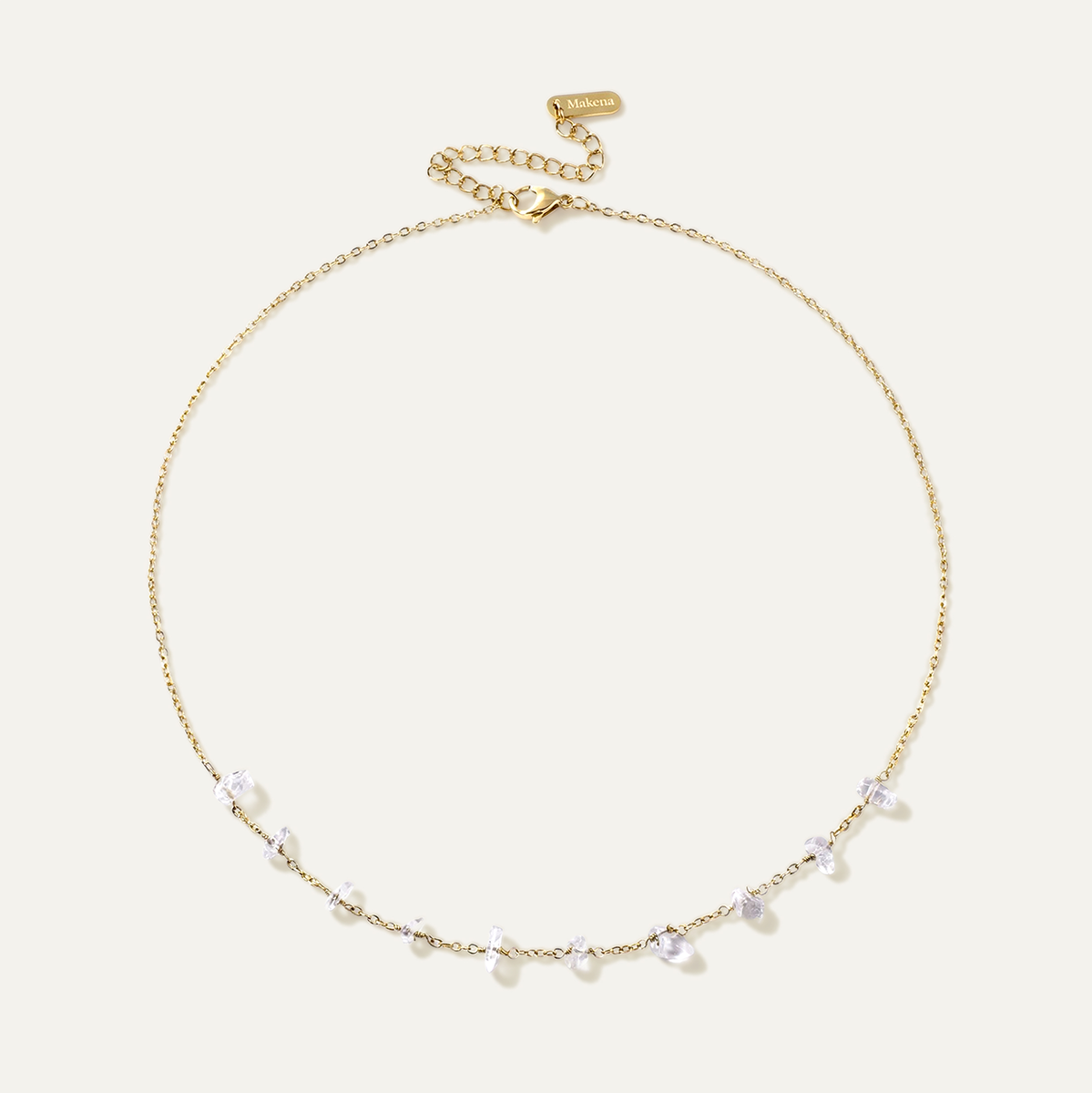 Aniani Glass Necklace, Gold