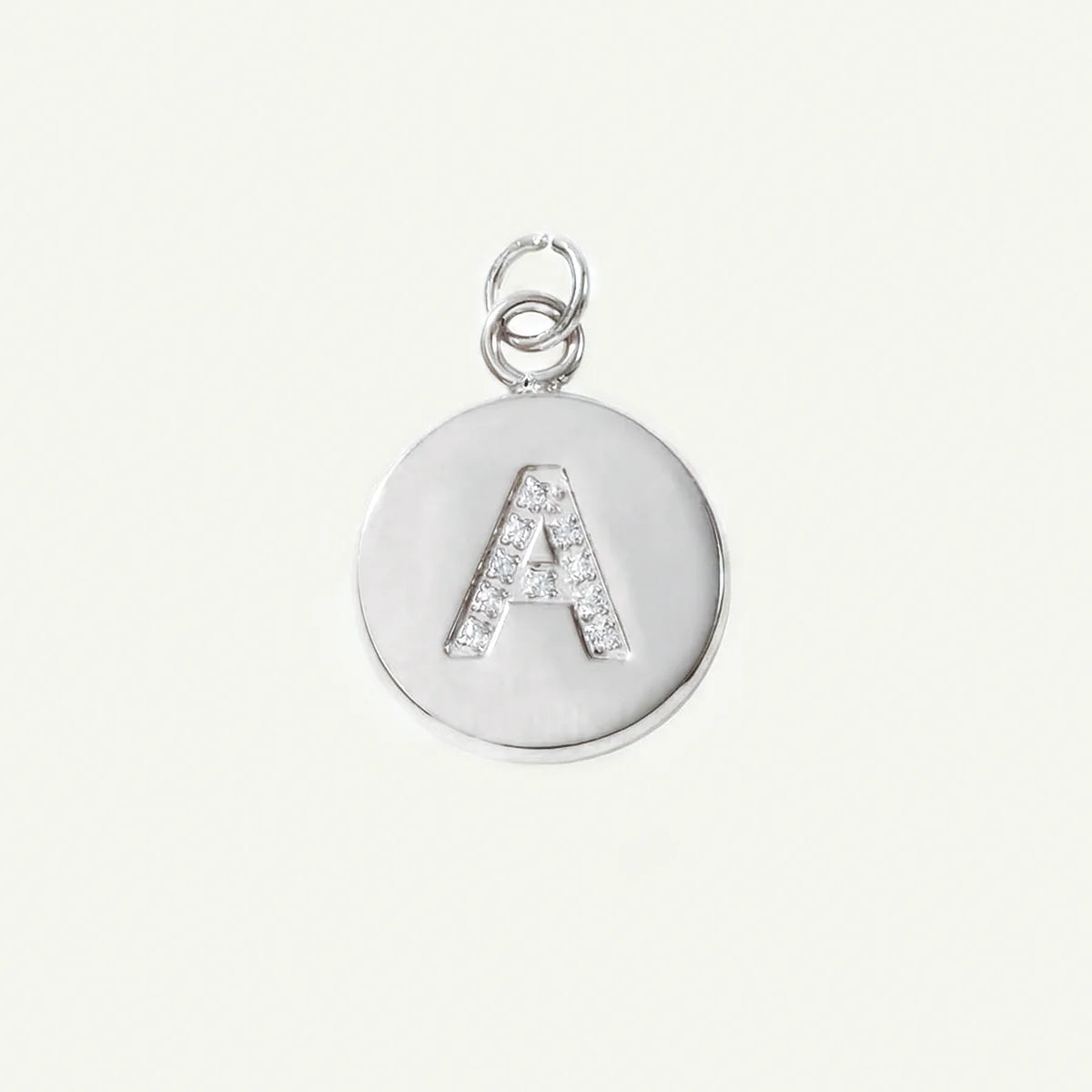 Circle Monogram in Diamond Letter Charm