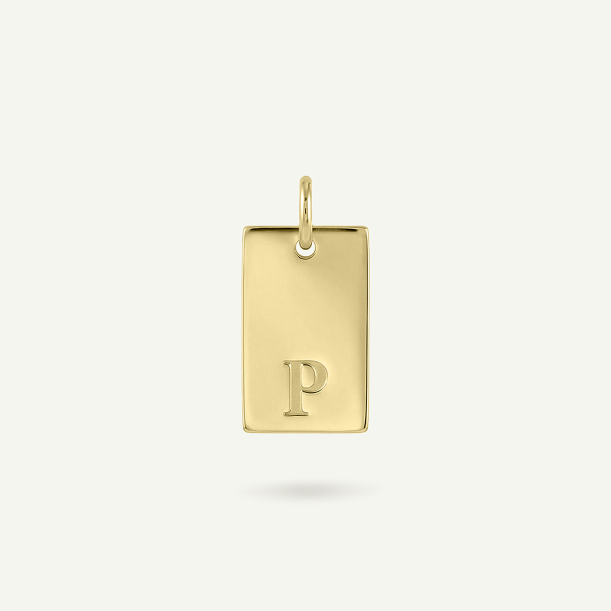 Rectangle #2 Monogram Letter Charm