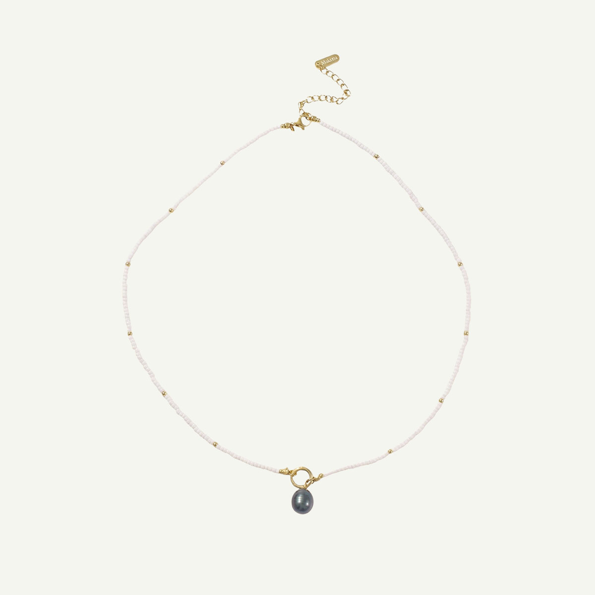 Atiri Beaded Pearl Necklace, Gold