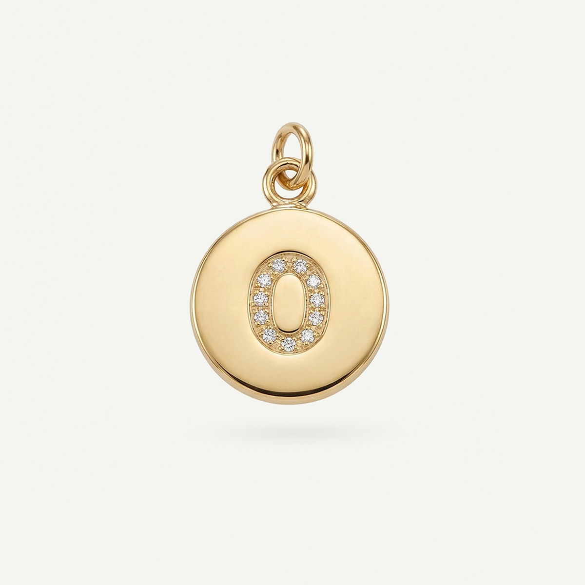 Circle Monogram in Diamond Letter Charm