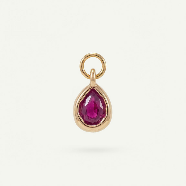 Tear Drop Charm Birthstone