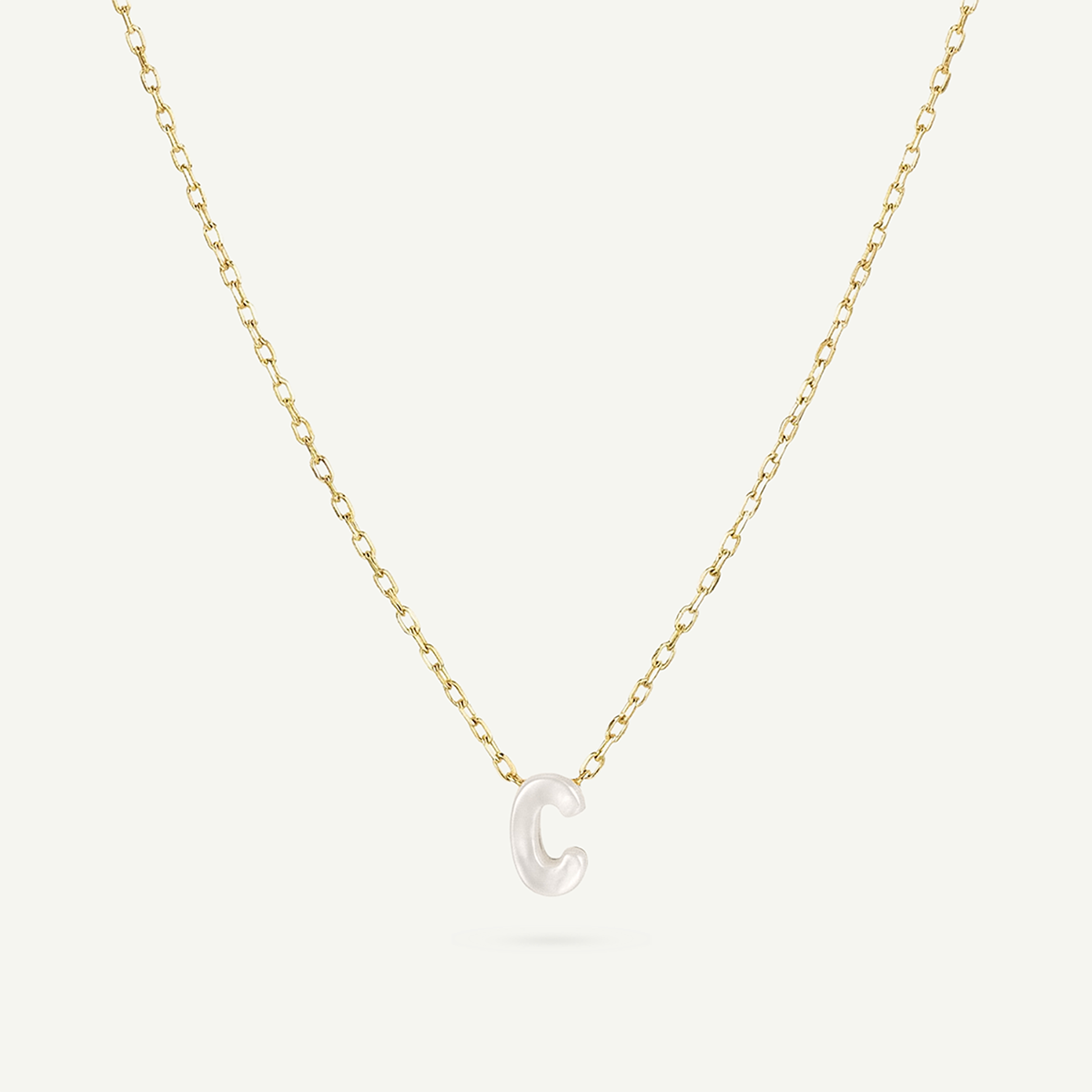 Monogram Mini Mother of Pearl Necklace