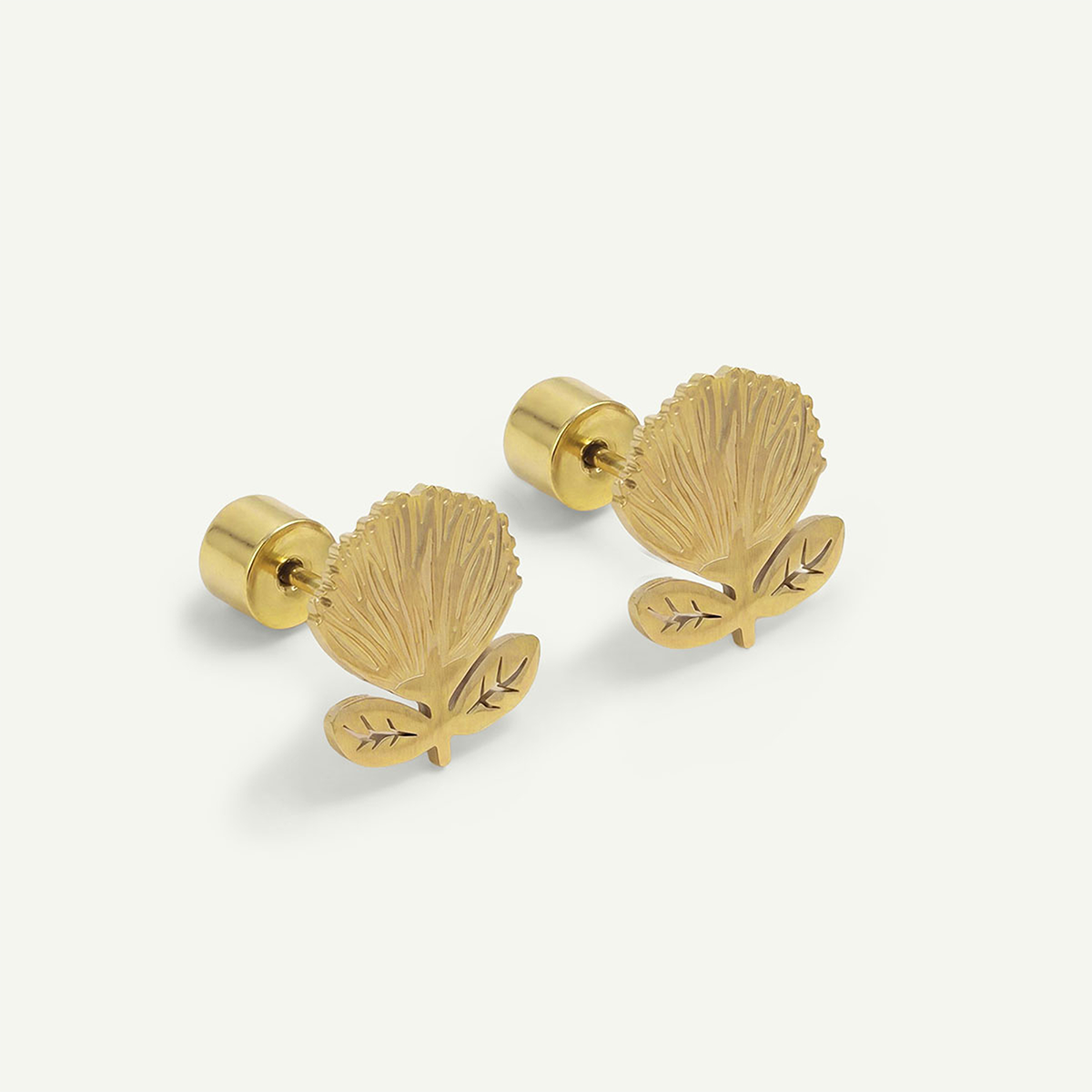 ‘Ōhi‘a Lehua Mini Studs, Gold