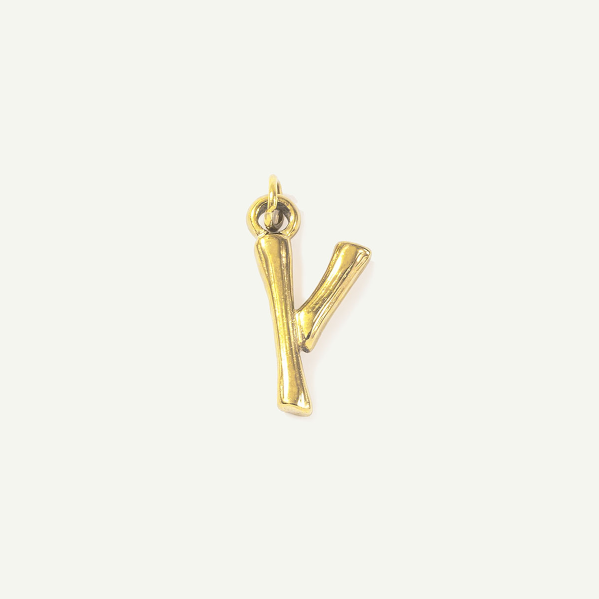 Bamboo Monogram Letter Charm