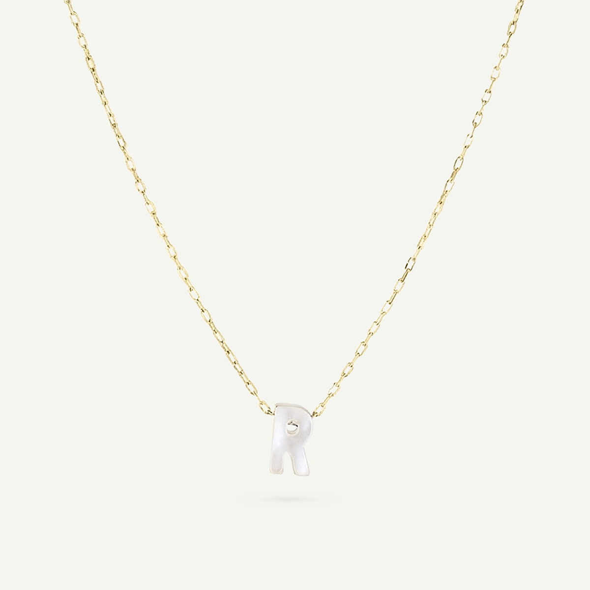 Monogram Mini Mother of Pearl Necklace