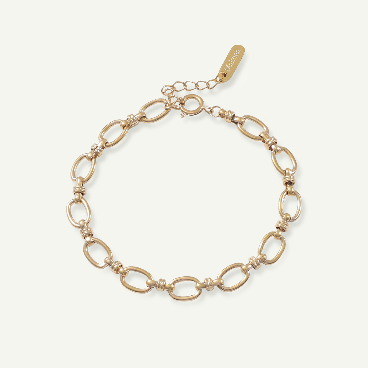 Barbed and Oval Chain Bracelet
