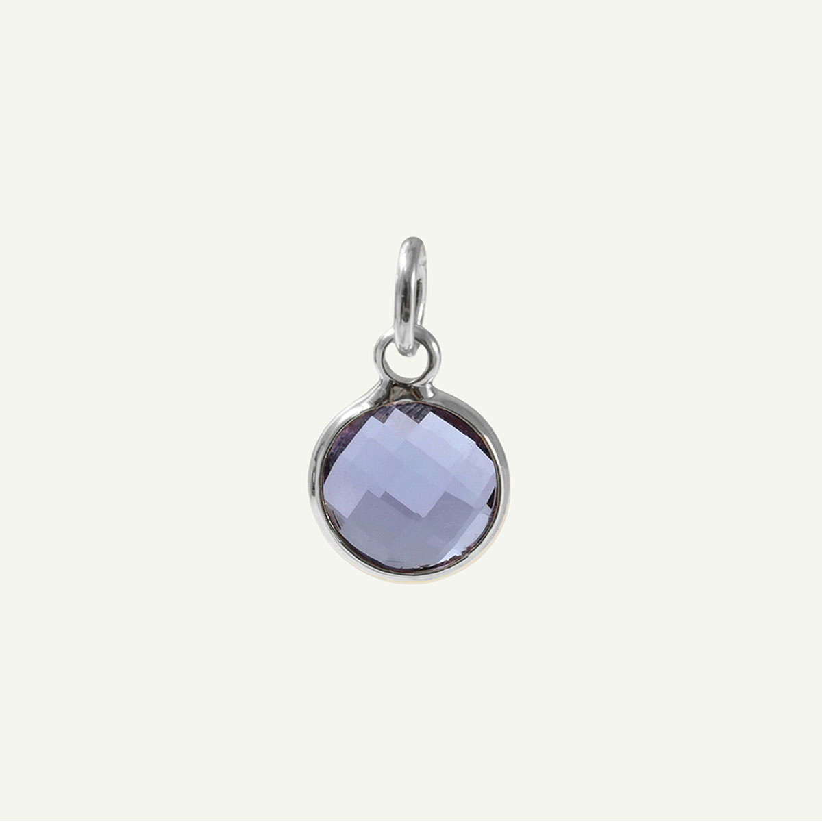 Circle Charm Birthstone