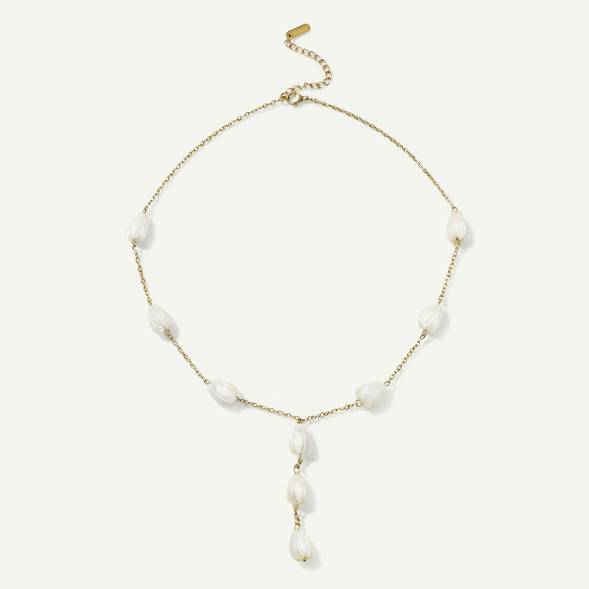 Pikake Bloom Necklace, Gold