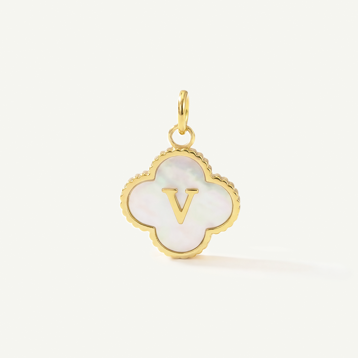 MOP Clove Monogram Letter Charm