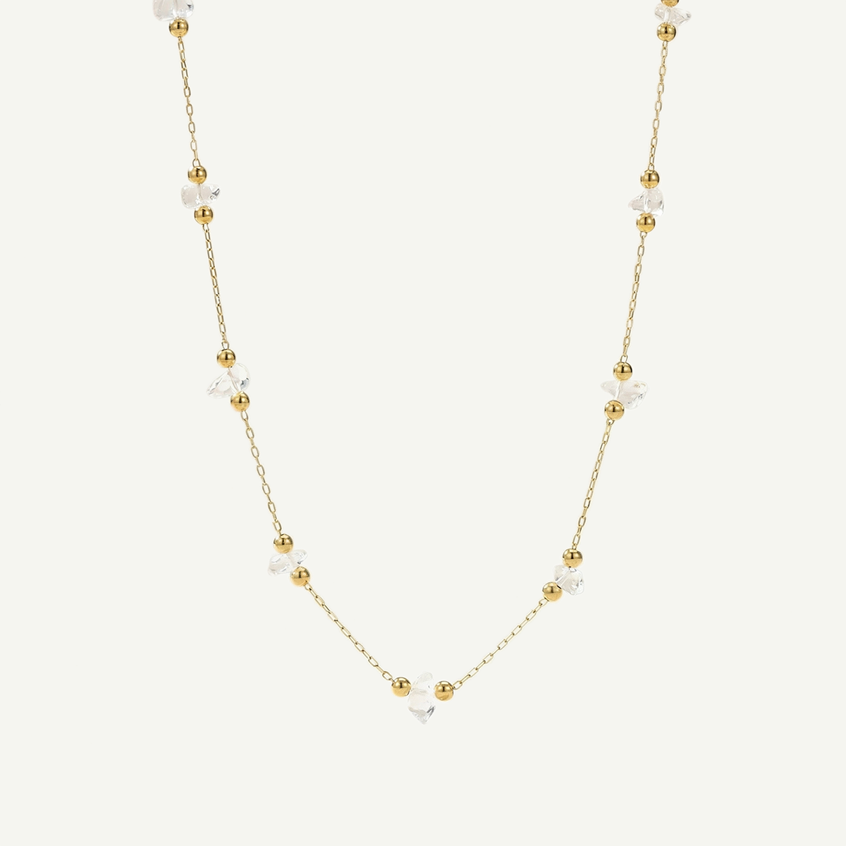 Aniani Endless Glass Necklace, Gold