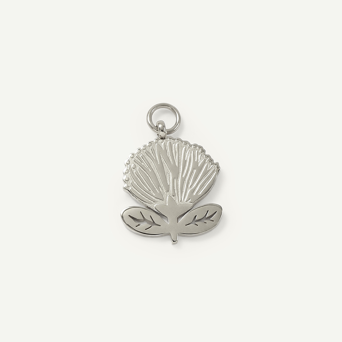 ‘Ōhi‘a Lehua Mini Charm, Silver