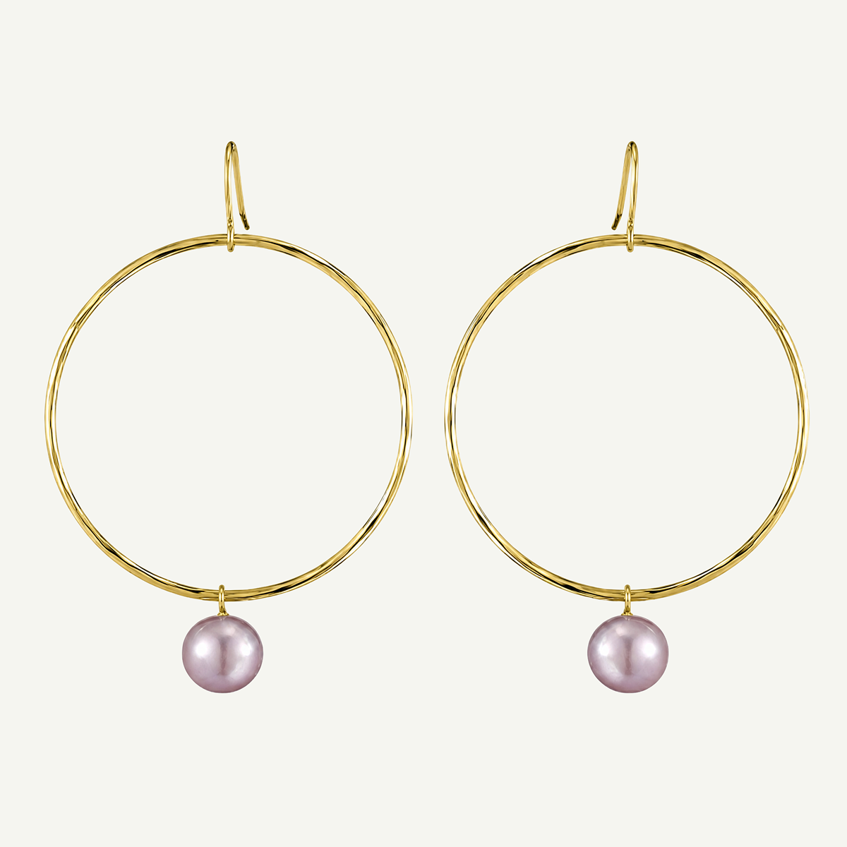 Lulu Pink Pearl Hoops