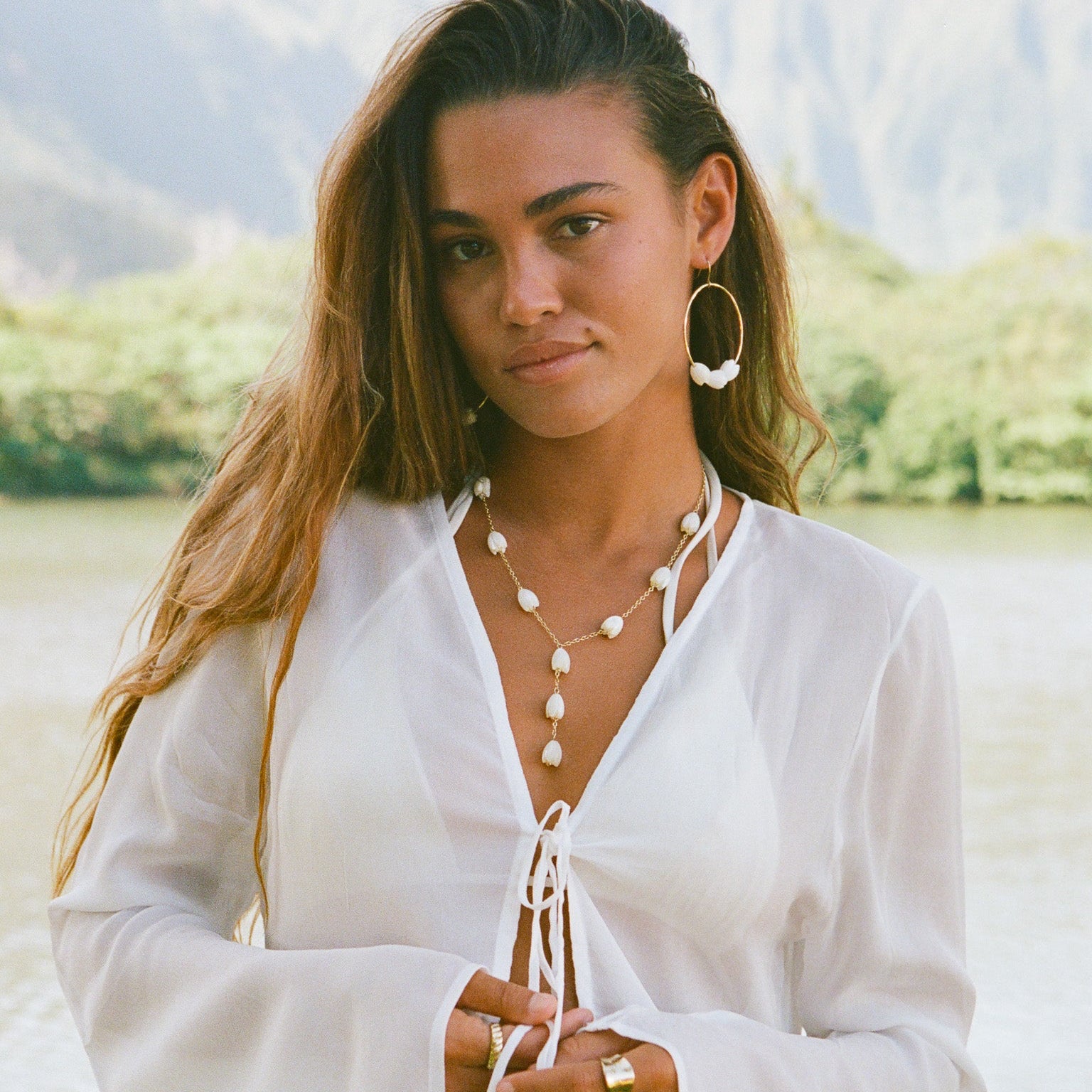 Pikake Bloom Necklace, Gold