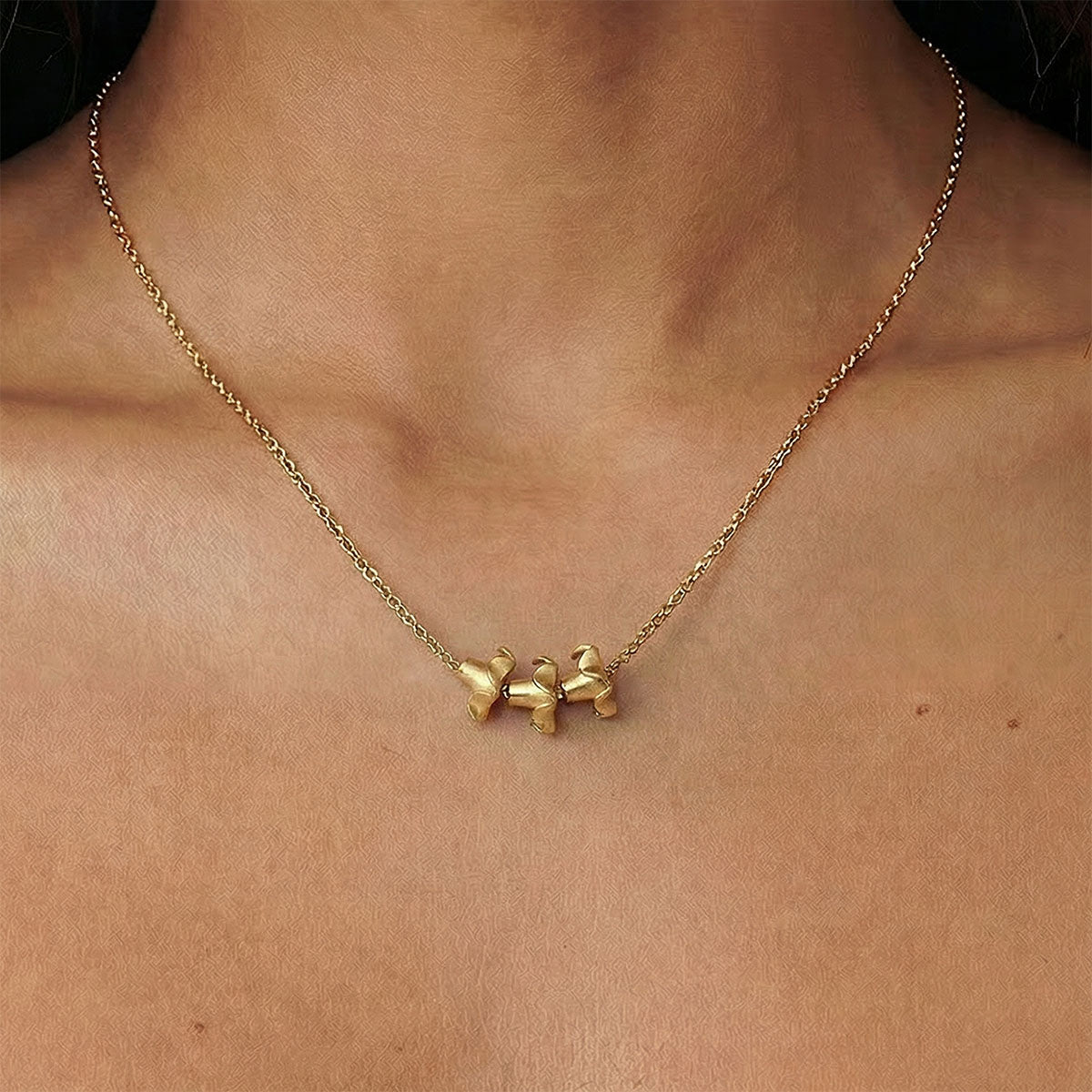 Puakenikeni Bead Necklace, Gold